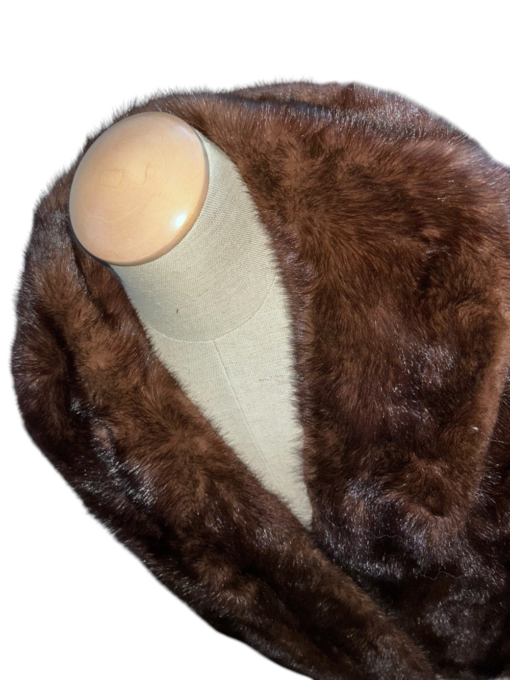 Advance Furs Vintage brown mink fur stole wrap shrug capelet - Picture 4 of 5